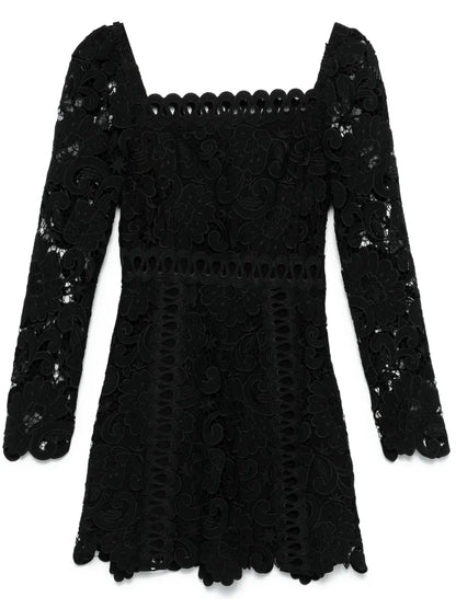 Floral-Motif Mini Dress