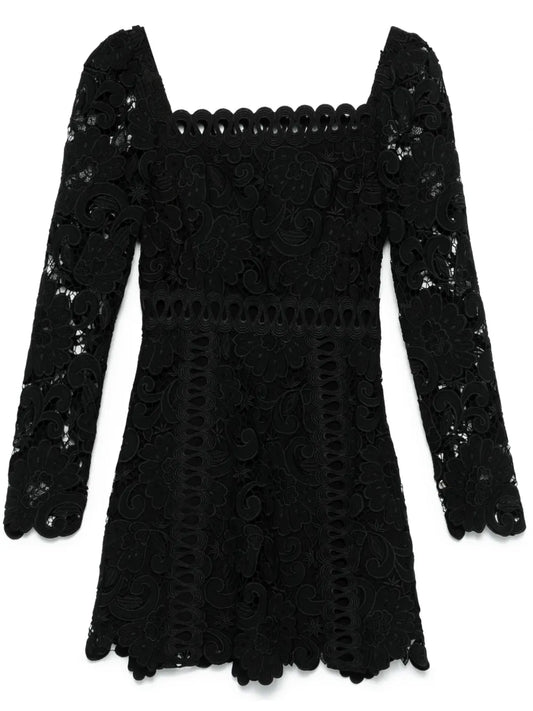 Floral-Motif Mini Dress