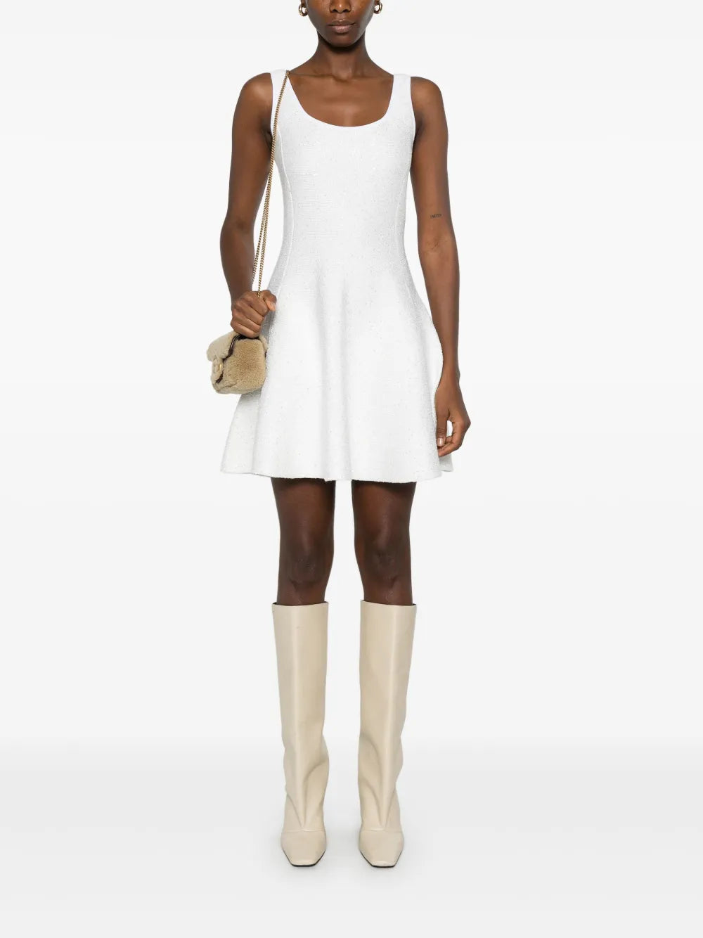 Sequin-Embellished Mini Dress