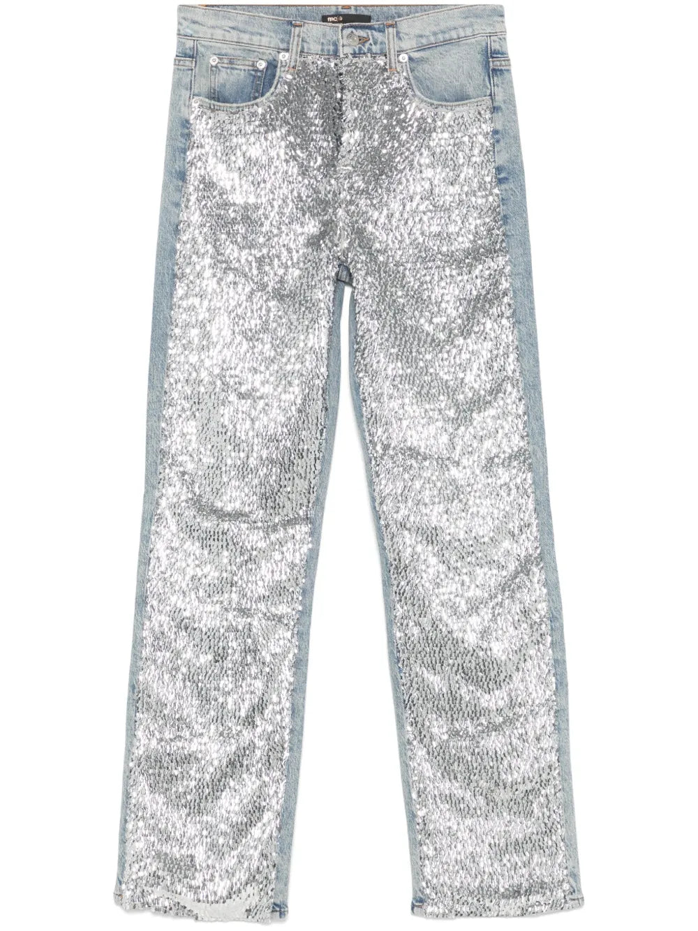 Sequin-Embellished Jeans