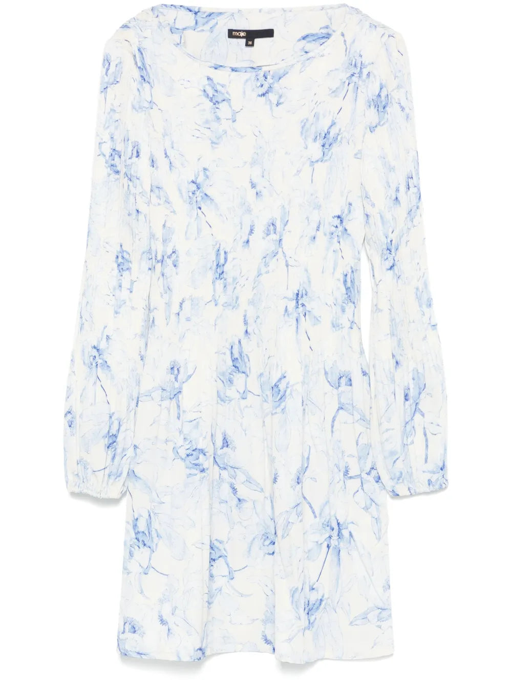 Plissé-Detailed Mini Dress
