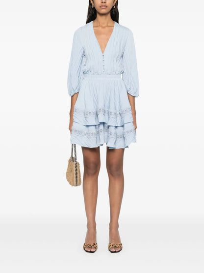 Peplum-Hem Mini Dress