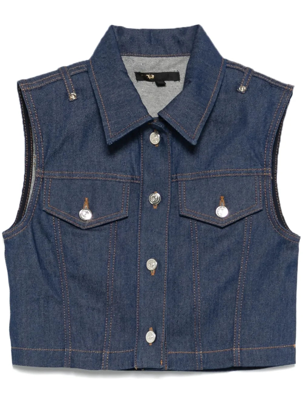 Denim Cropped Gilet