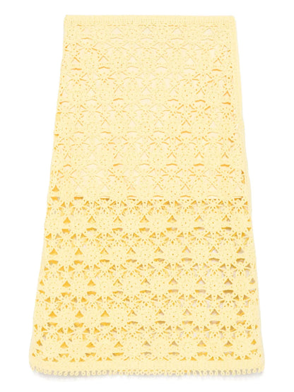 Sun-Patterned Midi Skirt