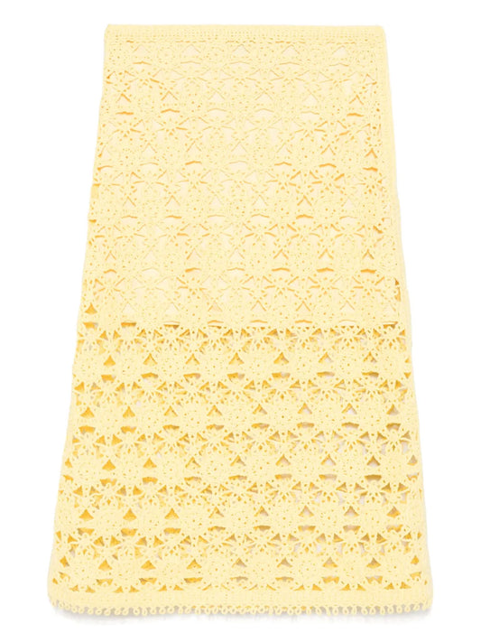 Sun-Patterned Midi Skirt
