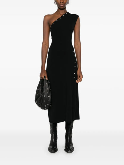 Asymmetric Knitted Maxi Dress