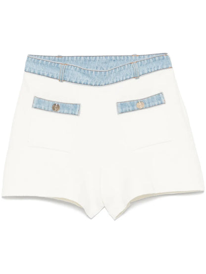 Denim-Trim Shorts