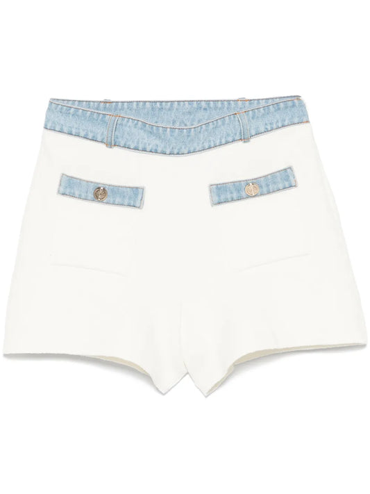 Denim-Trim Shorts