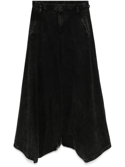 Asymmetric Wide-Leg Jeans
