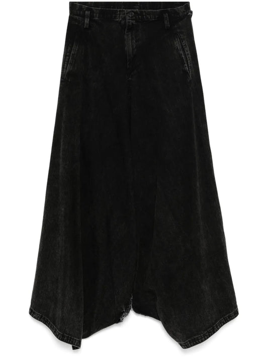 Asymmetric Wide-Leg Jeans