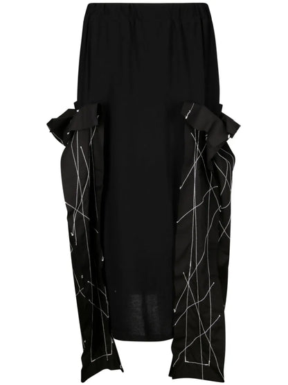 Embroidered Midi Skirt