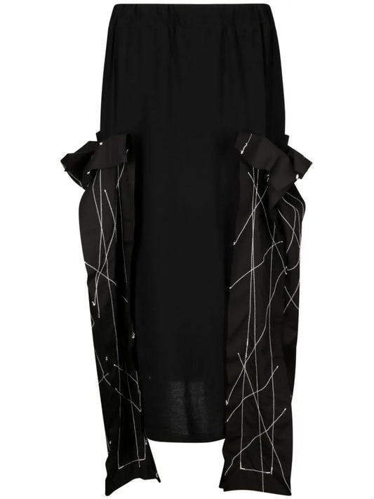 Embroidered Midi Skirt
