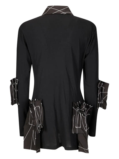 Geometric-Appliqué Shirt Jacket