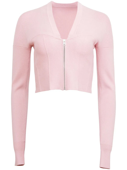 Bustier-Style Knitted Cardigan