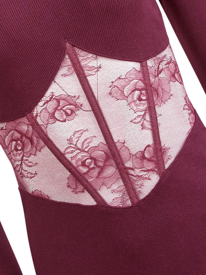 Bouquet Lace Boned Dress