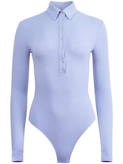 Ribbed-Knit Bodysuit