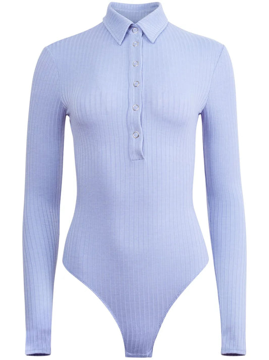 Ribbed-Knit Bodysuit