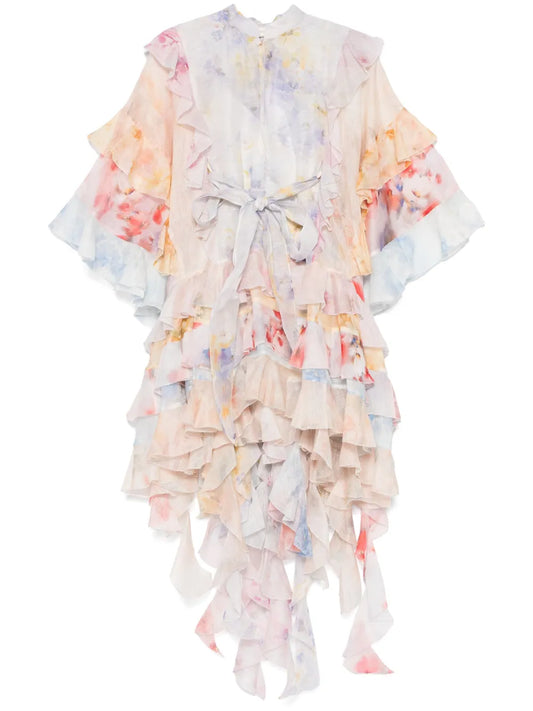 Crush Spliced Ruffle Mini Dress