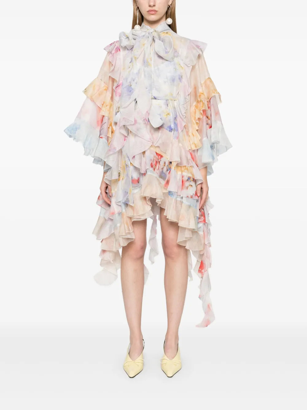Crush Spliced Ruffle Mini Dress