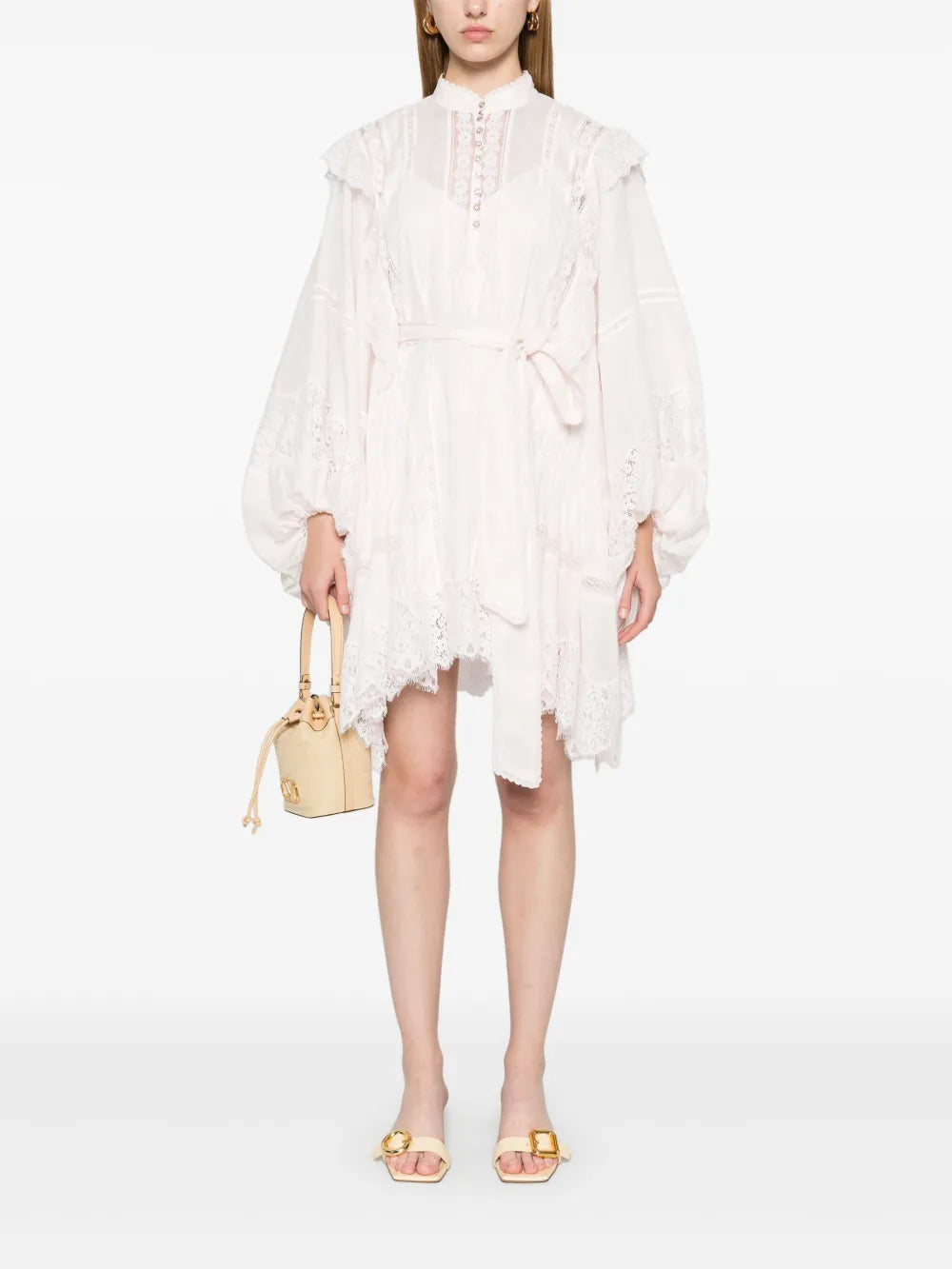 Crush Lace Billow Mini Dress