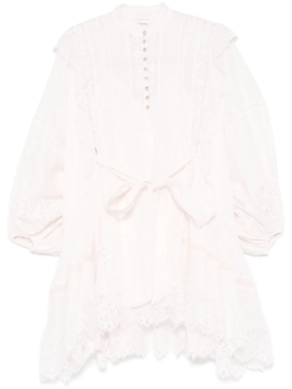 Crush Lace Billow Mini Dress
