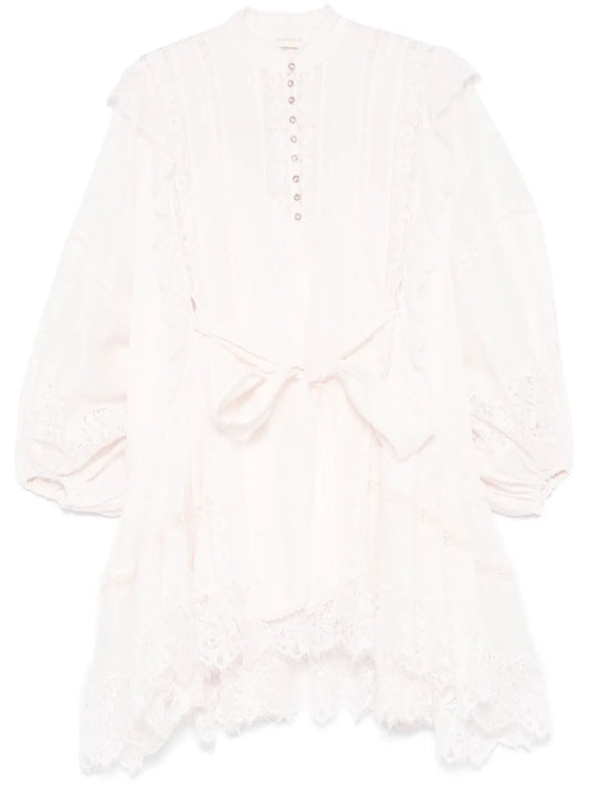Crush Lace Billow Mini Dress