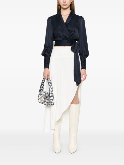 Silk Wrap Top