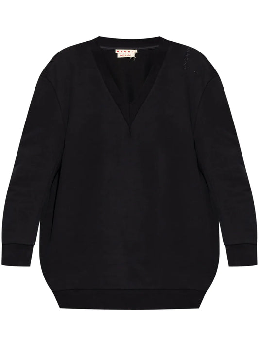 V-Neck Sweater Dress