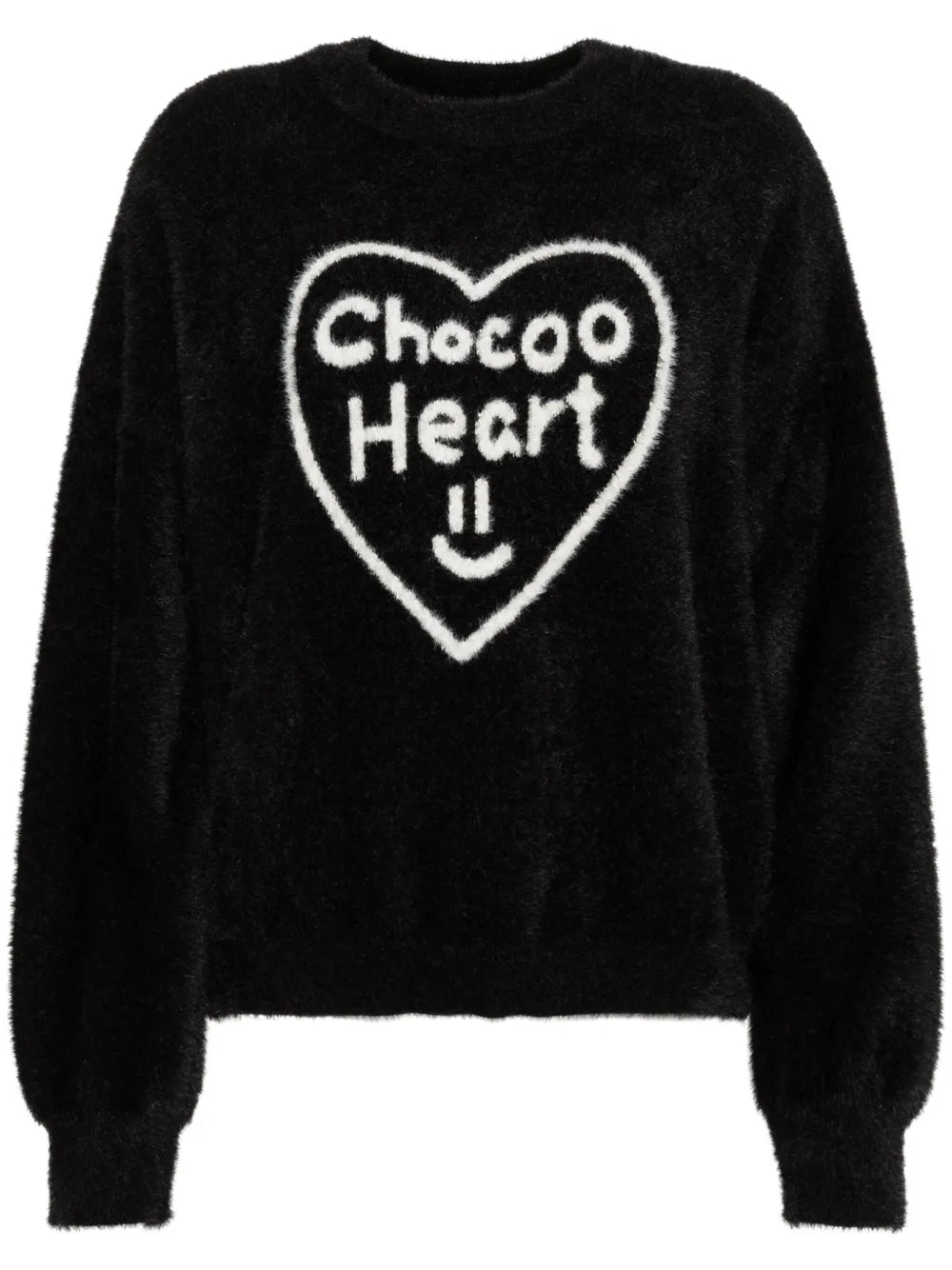 Heart-Print Crew Neck Jumper