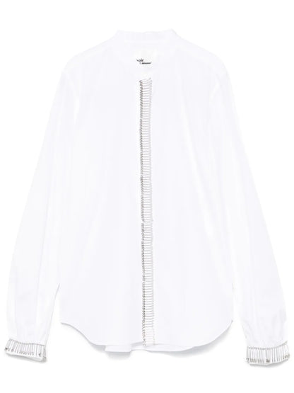 Safety-Pin Embellished Shirt
