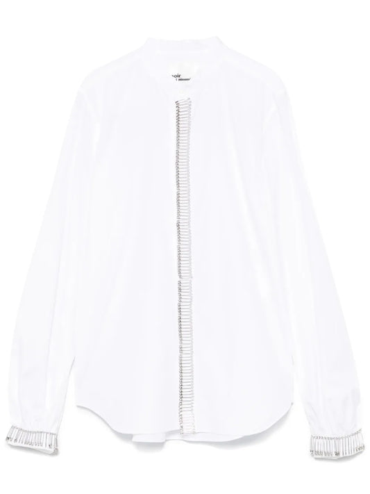 Safety-Pin Embellished Shirt