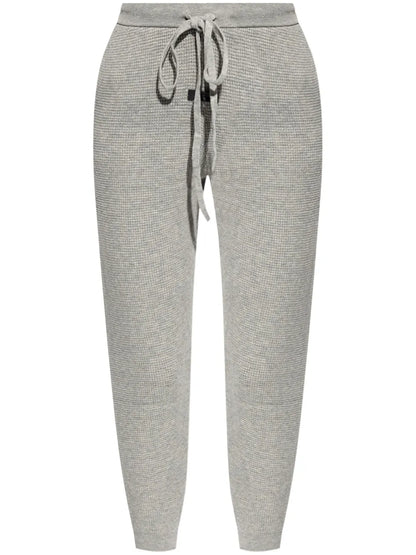 Waffle-Knit Track Pants