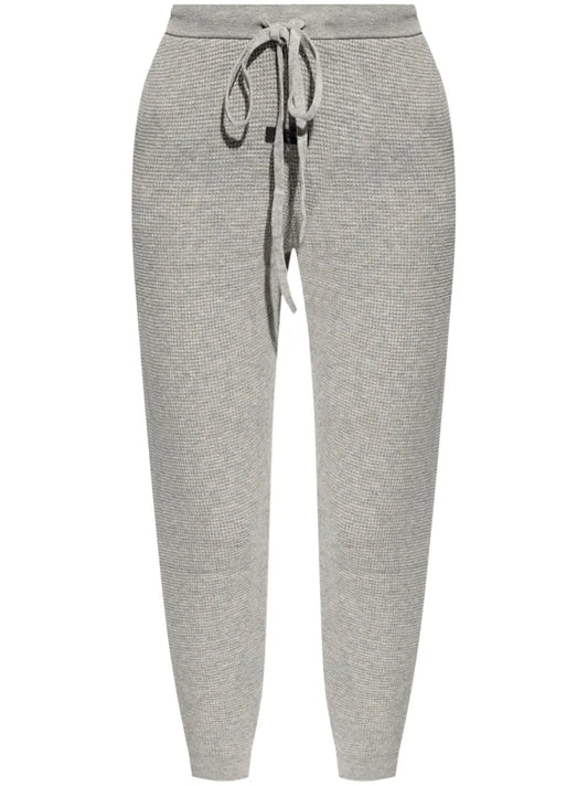 Waffle-Knit Track Pants