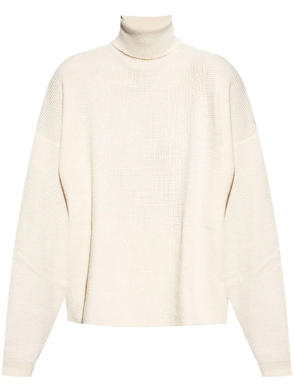 Waffle Turtleneck Sweater