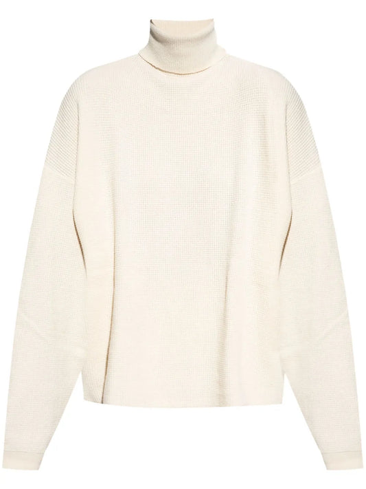 Waffle Turtleneck Sweater