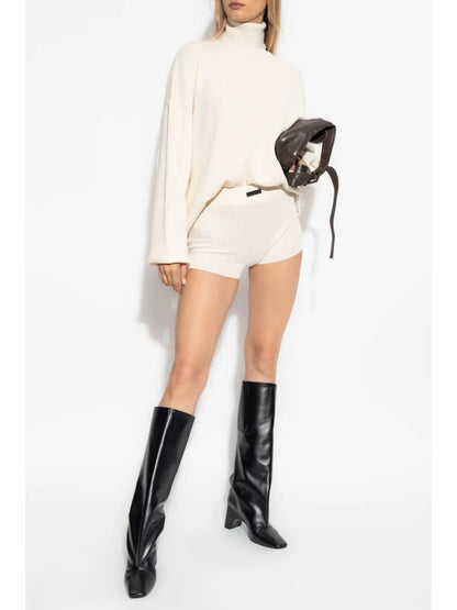 Waffle Turtleneck Sweater