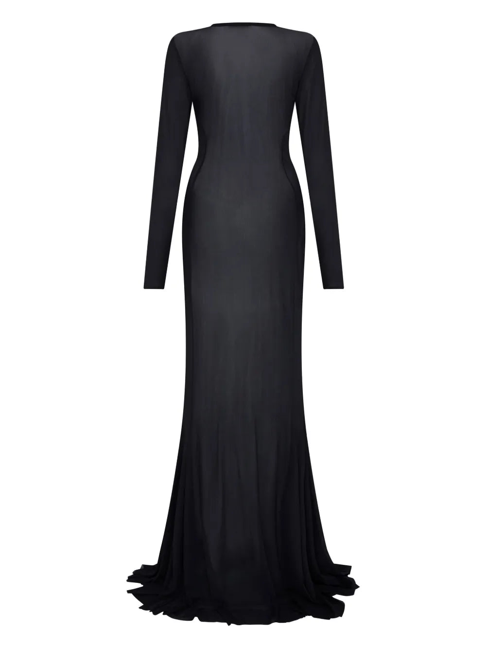Logo-Shark Mesh Maxi Dress