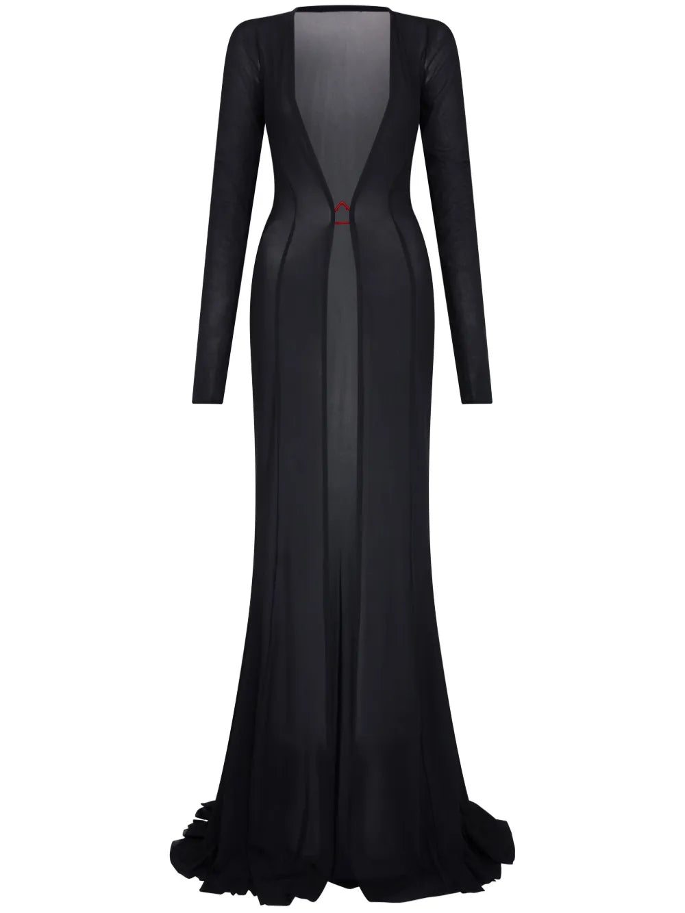 Logo-Shark Mesh Maxi Dress