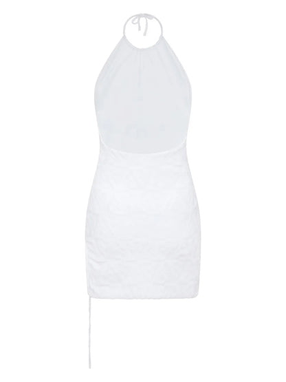 Shark-Jacquard Mini Dress