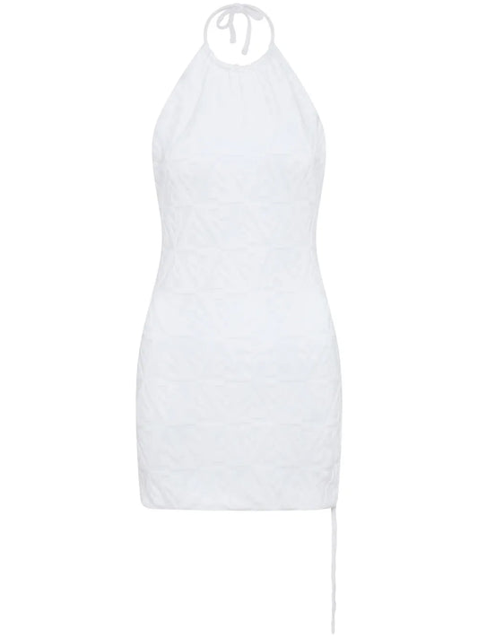 Shark-Jacquard Mini Dress