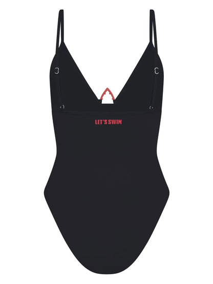 Shark-Logo Swimsuit
