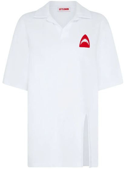 White Shark-Logo Mini Dress