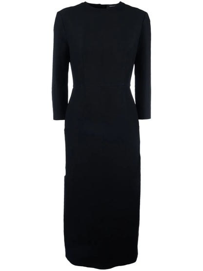 Long-Sleeves Midi Dress