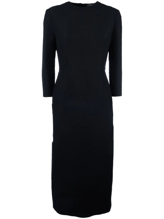 Long-Sleeves Midi Dress