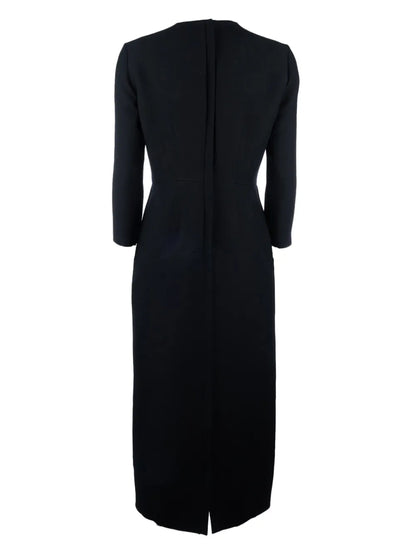 Long-Sleeves Midi Dress