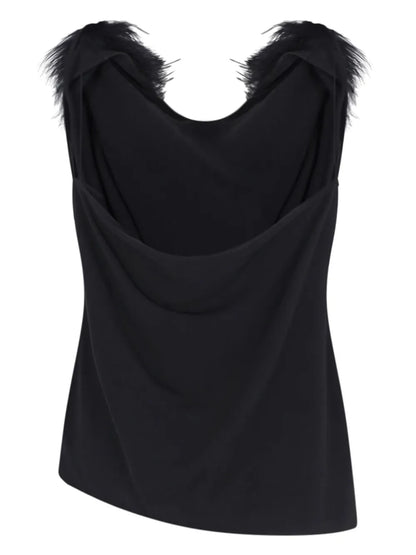 Feather-Detailing Top