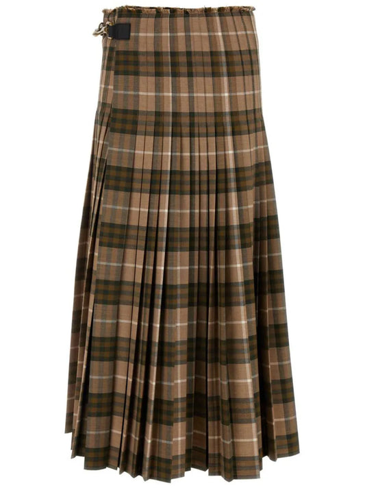 Checked Maxi Skirt