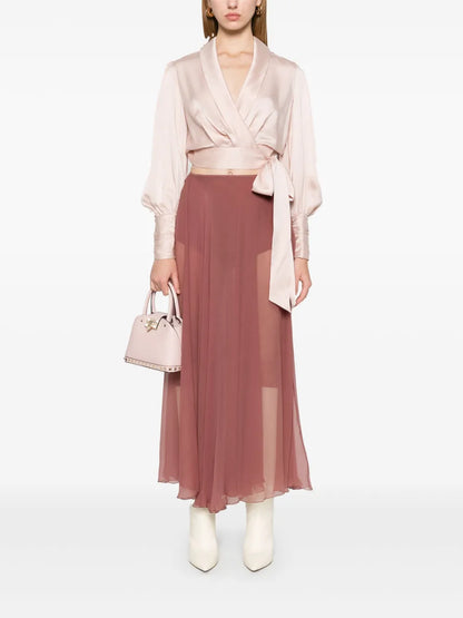Silk Wrap Top