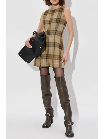 Checked Mini Dress