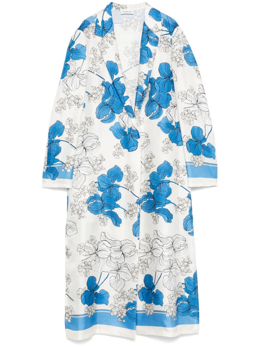 Floral-Print Coat